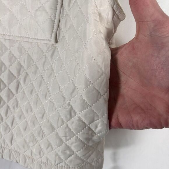 BKE Vest Women's Small White Quilted Zip Snap Polyester Turtlneck Pockets - Picture 5 of 9